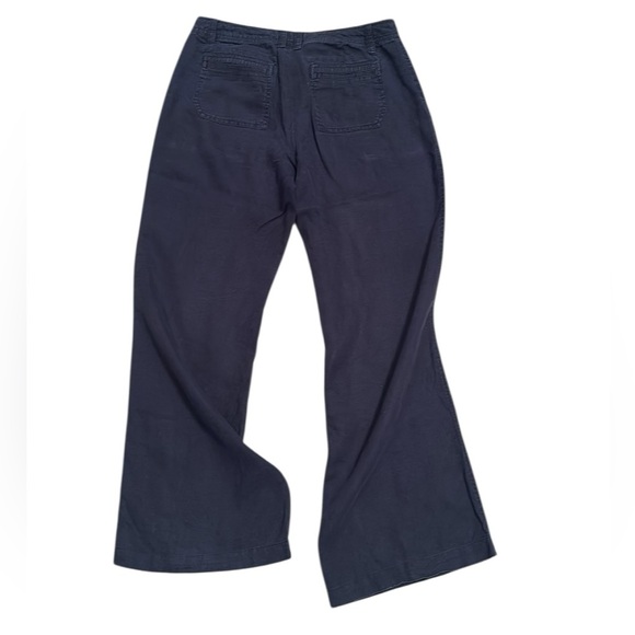 Banana Republic size 8 linen Women's Navy Wide-Leg Jeans - Picture 2 of 6